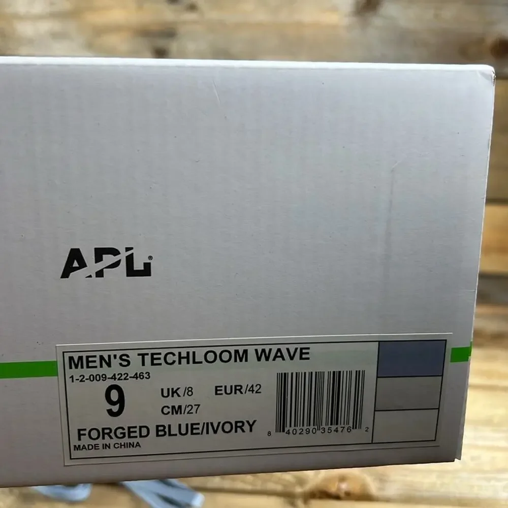 APL Men's Techloom Wave Sneakers - Forged Blue/Ivory - 9 - New in box